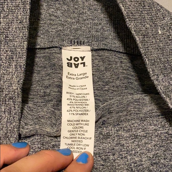 Joy Lab Gray Ribbed Workout Leggings - Picture 4 of 4